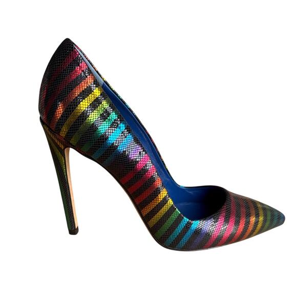 Dee Keller Shoes - Dee Keller Vero Cuoio Striped Heels Sz 38.5